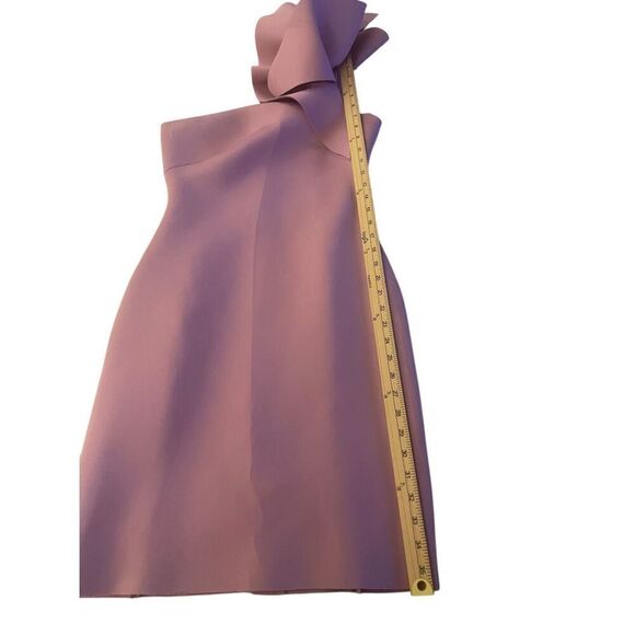 Eliza J One Shoulder Scuba Cocktail Dress Lilac Size 4 - Picture 9 of 16